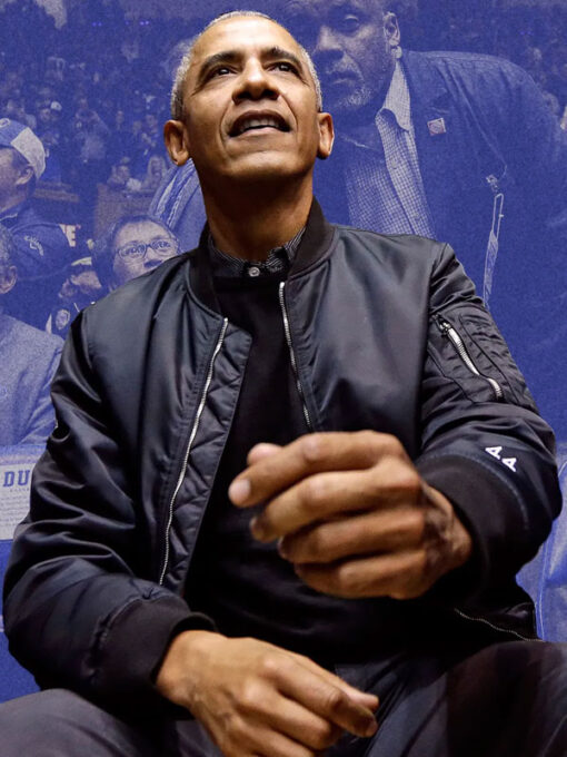 Barack Obama Bomber Black Jacket