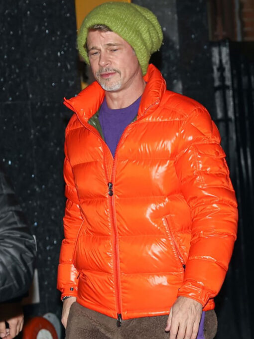 Brad Pitt Orange Jacket