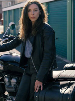 Bridget Christie Black Leather Jacket