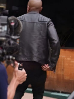 Chris Redd Quilted Black Leather Jacket