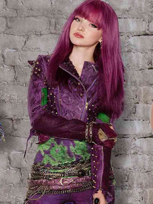 Dove Cameron Studded Purple Jacket