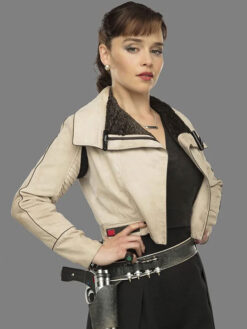 Emilia Clarke Brown Jacket