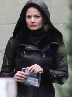 Emma Swan Leather Black Jacket