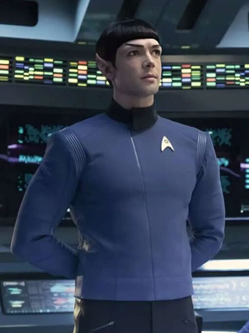 Ethan Peck Blue Uniform Jacket