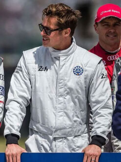 F 1 Brad Pitt White Jumpsuit