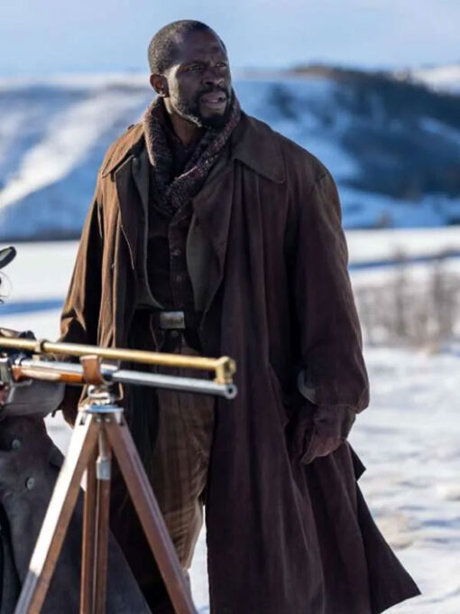 Gbenga Akinnagbe Brown Coat