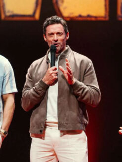 Hugh Jackman Brown Bomber Jacket