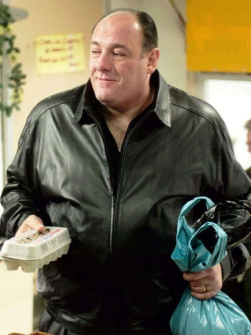 James Gandolfini Black Leather Jacket