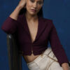 Janina Gavankar Maroon Blazer