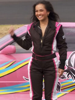 Jenn Tran Racing Black Jumpsuit