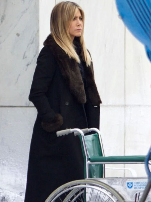 Jennifer Aniston Black Wool Coat