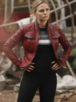 Jennifer Morrison Leather Red Jacket