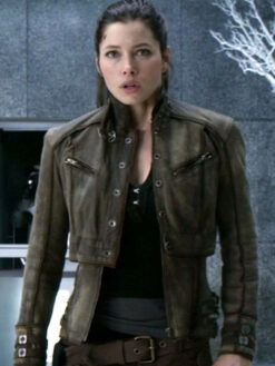 Jessica Biel Brown Jacket