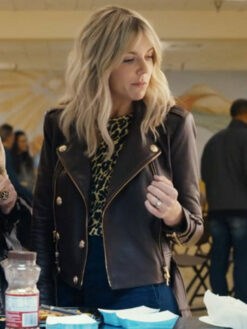 Kaitlin Olson Brown Biker Jacket