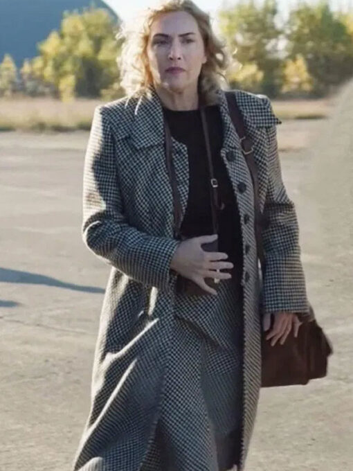 Kate Winslet Houndstooth Coat