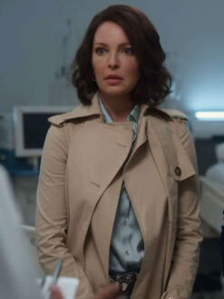 Katherine Heigl Beige Cotton Trench Coat