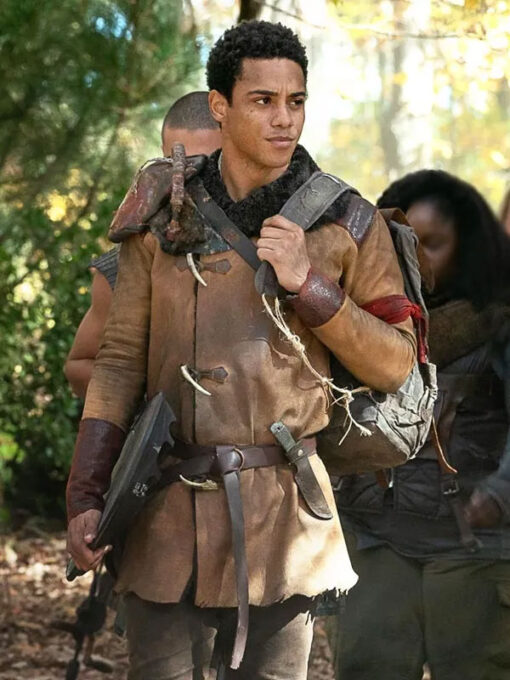 Keith Powers Shearling Brown Leather Jacket