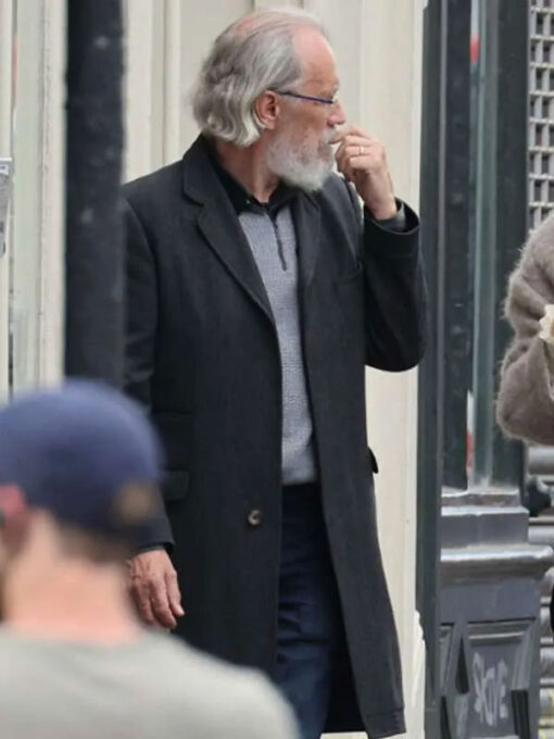 Kevin Kline Wool Black Coat