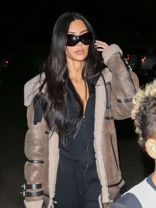 Kim Kardashian Brown Coat