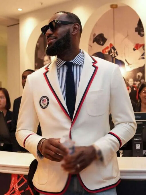 Lebron James White Stripes Blazer