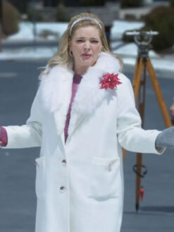 Melissa Peterman Shearling White Coat