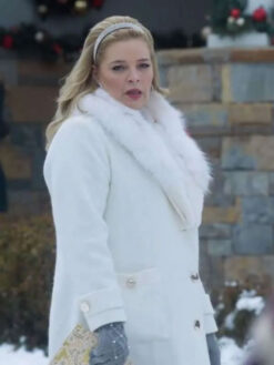 Melissa Peterman Shearling White Trench Coat