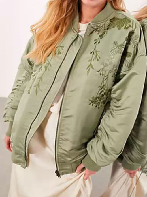 Mina El Hammani Green Bomber Jacket