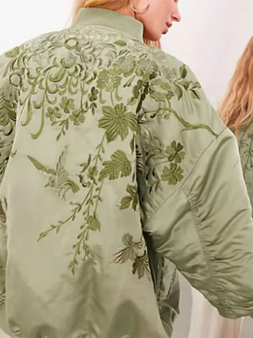 Mina El Hammani Green Embroidered Jacket