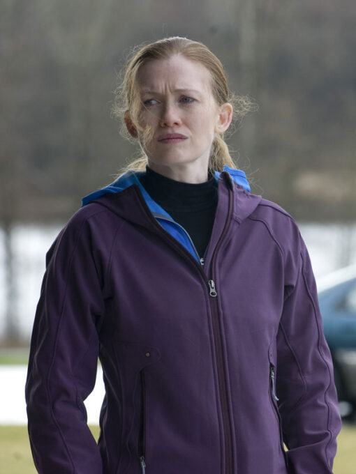 Mireille Enos Purple Hoodie Jacket