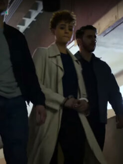 Nathalie Emmanuel White Trench Coat