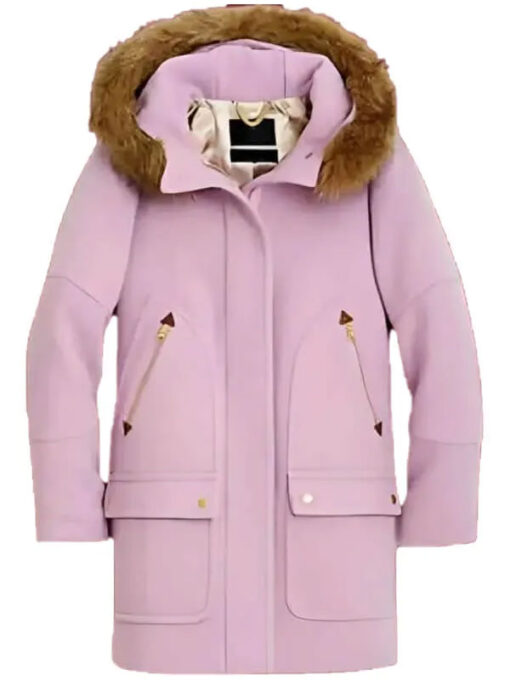 Nikki Rodriguez Pink Parka Coat