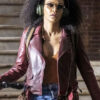 Pearl Thusi Maroon Jacket