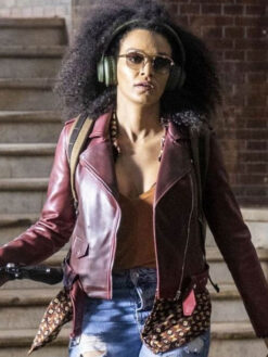 Pearl Thusi Maroon Jacket