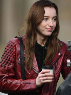 Phoebe Dynevor Red Jacket