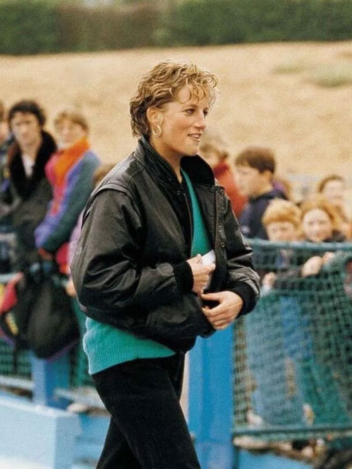 Princess Diana Leather Black Jacket