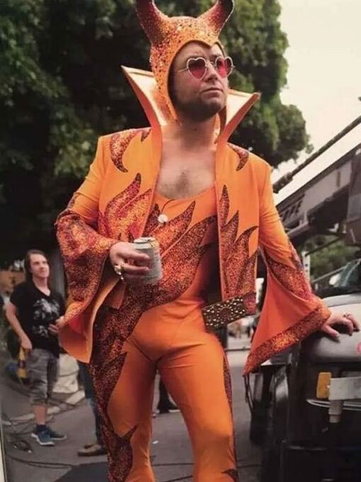 Taron Egerton Orange Suit