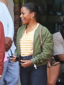 Taylour Paige Green Bomber Jacket