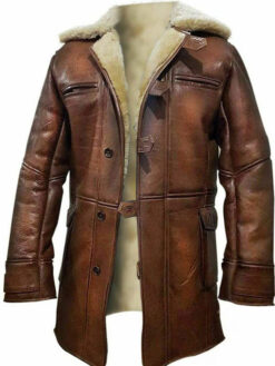 Tom Hardy Shearling Brown Coat