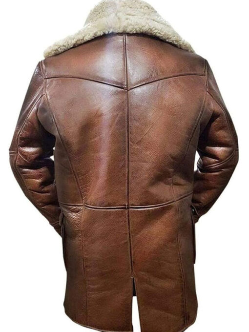 Tom Hardy Shearling Brown Leather Coat