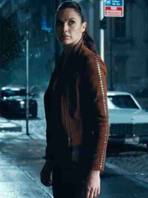 Wonder Woman Brown Suede Leather Jacket