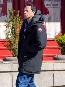 Zachary Levi Black Hooded Jacket