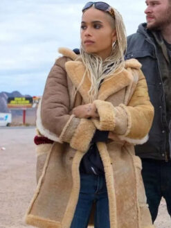 Zoe Kravitz Brown Coat