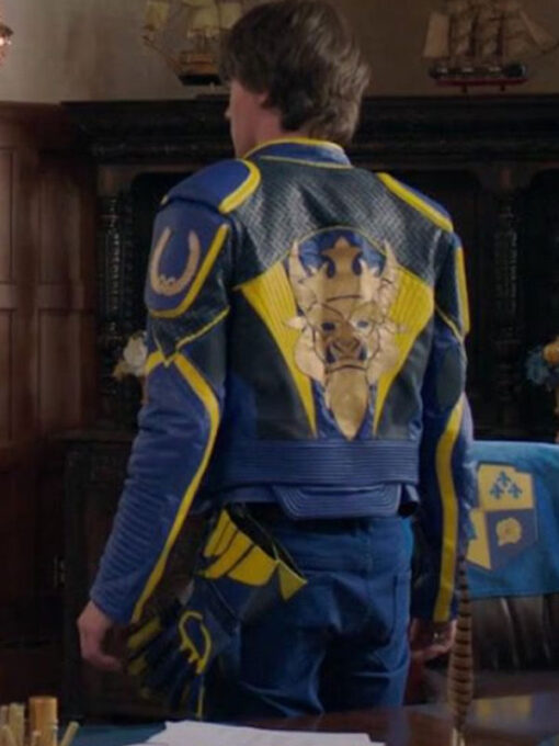 Ben Blue and Yellow Leather Jacket