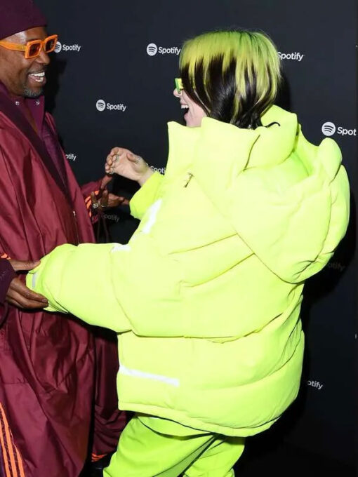 Billie Eilish Oversize Green Hooded Jacket