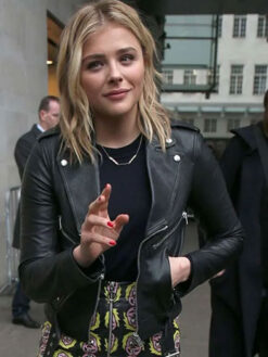 Chloe Grace Moretz Leather Jacket