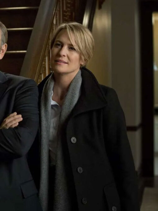 Claire Underwood Black Trench Coat