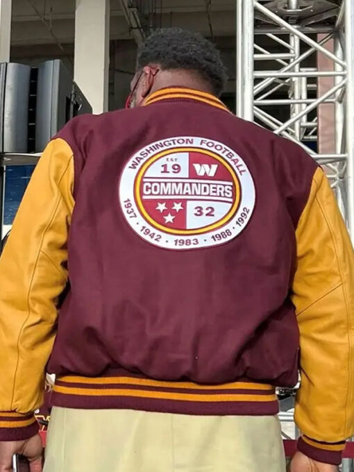 Football Team Maroon Letterman Jacket