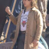 Gaten Matarazzo Brown Coat