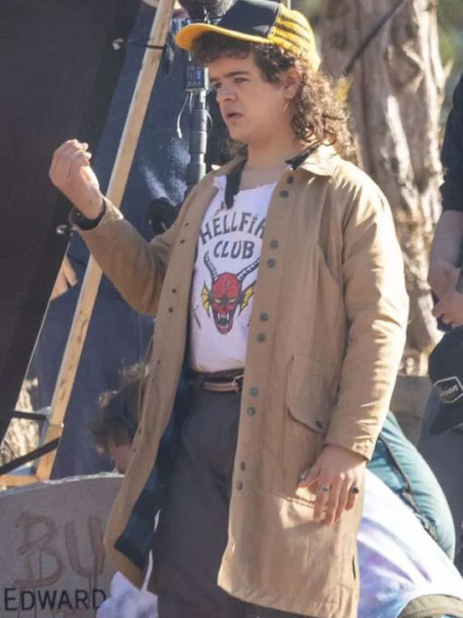 Gaten Matarazzo Brown Coat