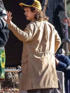 Gaten Matarazzo Brown Cotton Coat